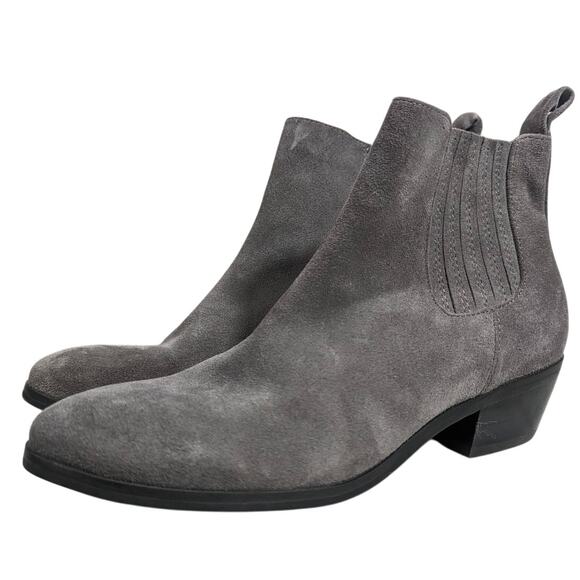 Blondo Waterproof Suede Ankle Booties - Women's 6.5M - Gray - Picture 4 of 14